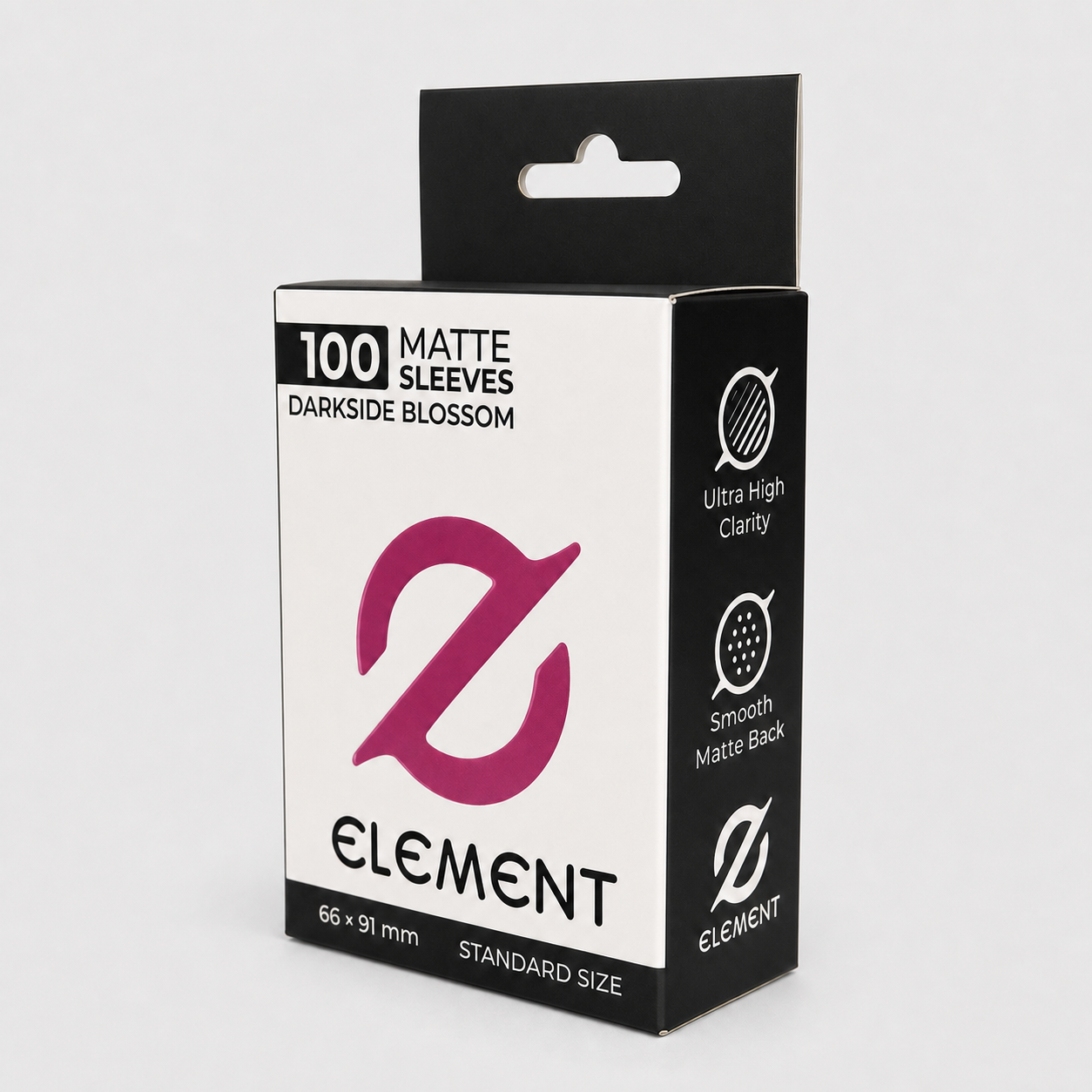 Element Darkside Blossom matte card sleeves packaging angled product photo