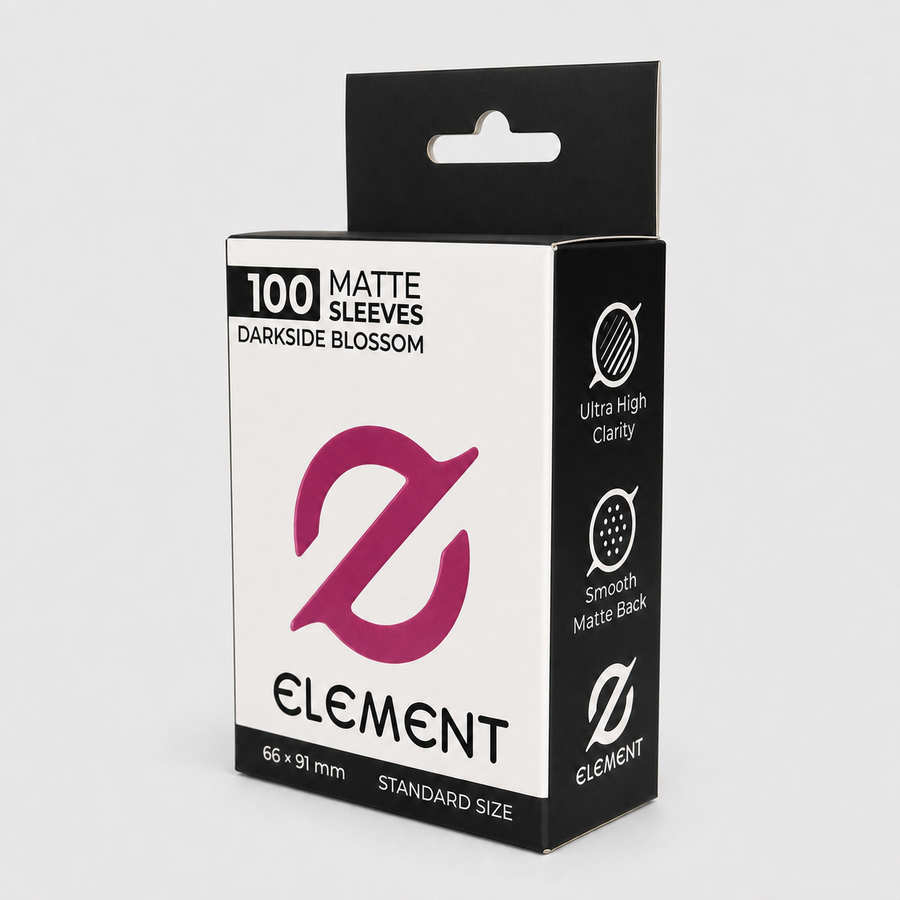 Element Darkside Blossom matte card sleeves packaging angled product photo