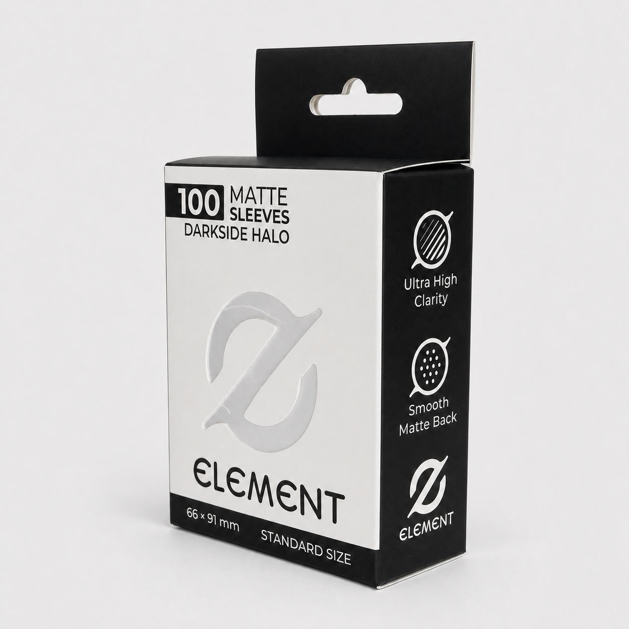 Element Darkside Halo matte card sleeves packaging angled product photo