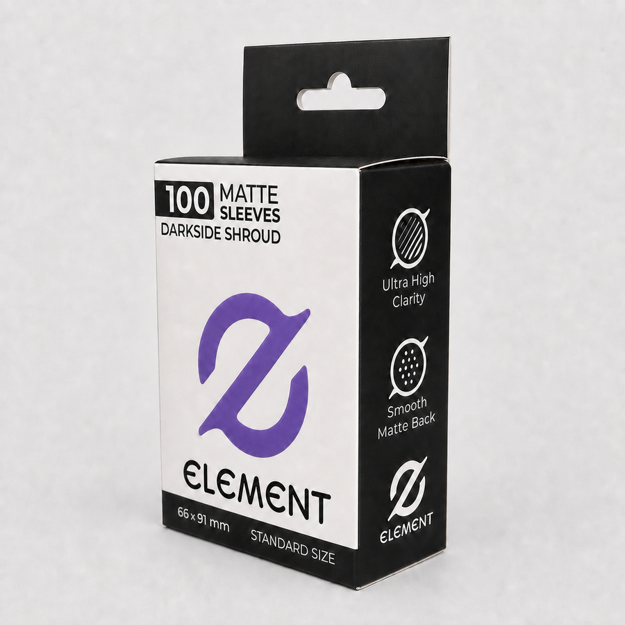 Element Darkside Shroud matte card sleeves packaging with medium purple color