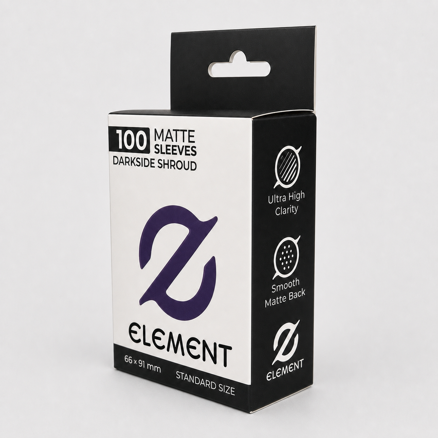 Element Darkside Shroud matte card sleeves packaging angled product photo
