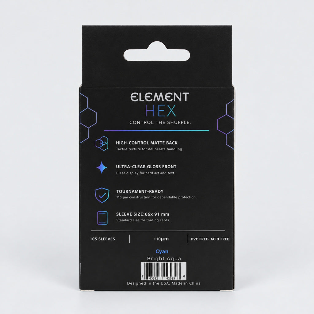 Element HEX Cyan packaging back