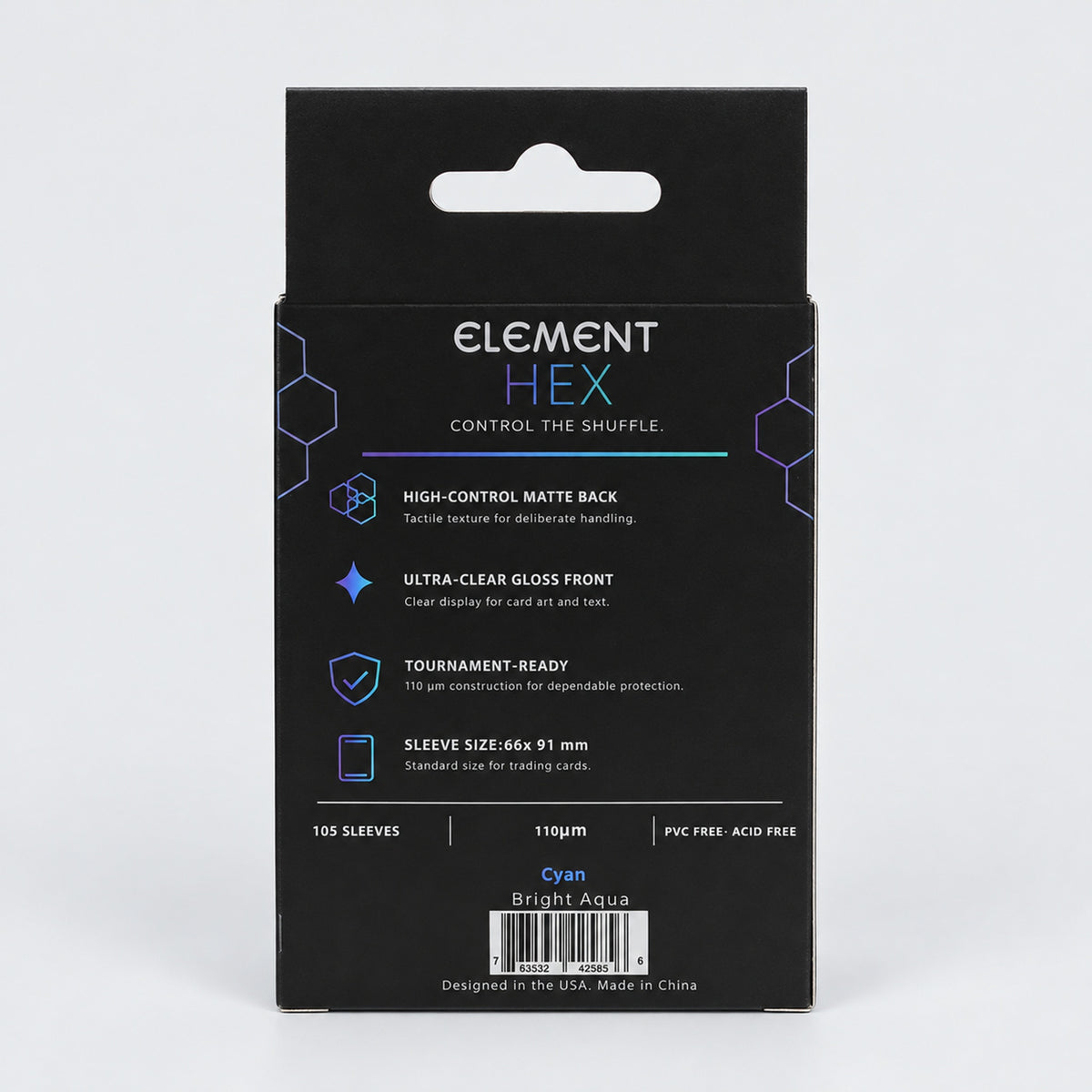 Element HEX Cyan packaging back