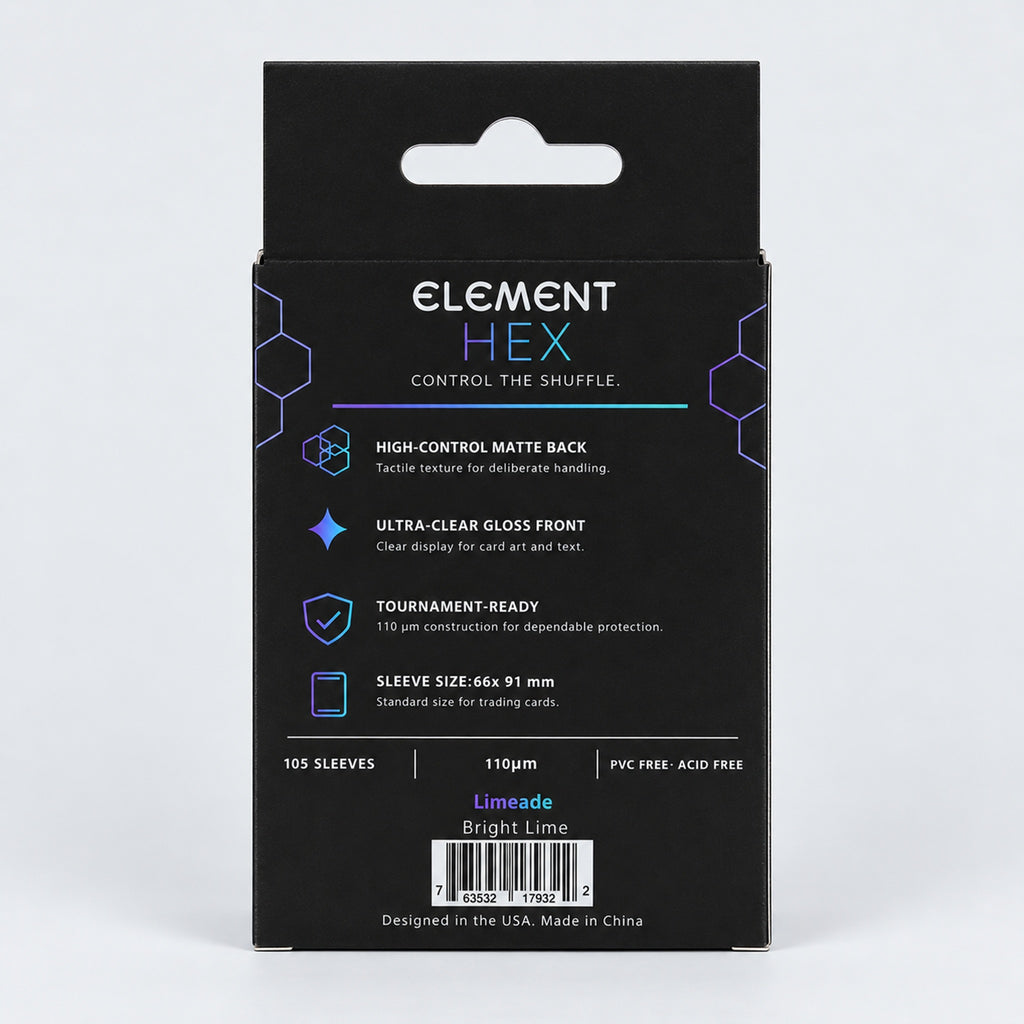Element HEX Limeade packaging back