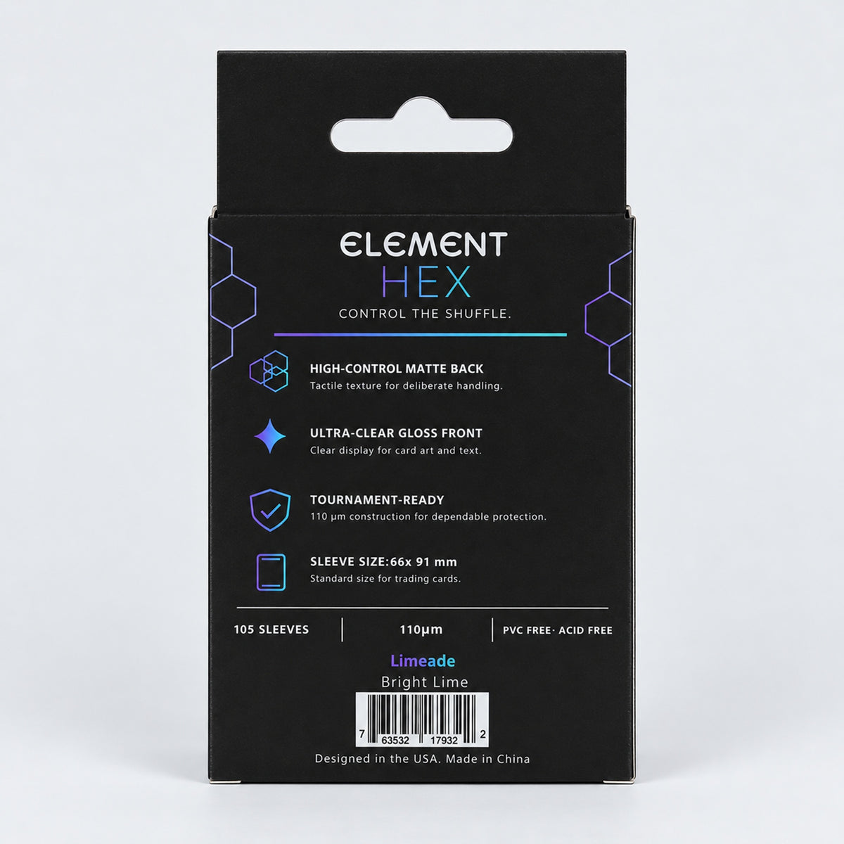 Element HEX Limeade packaging back