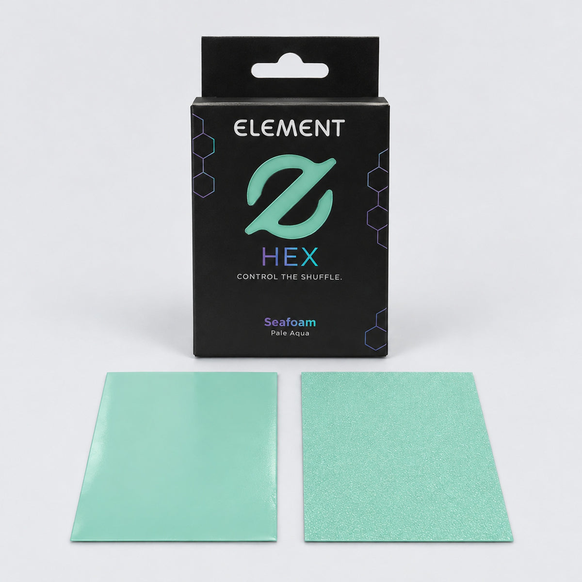 Element HEX Seafoam box with glossy front and textured matte back sleeves