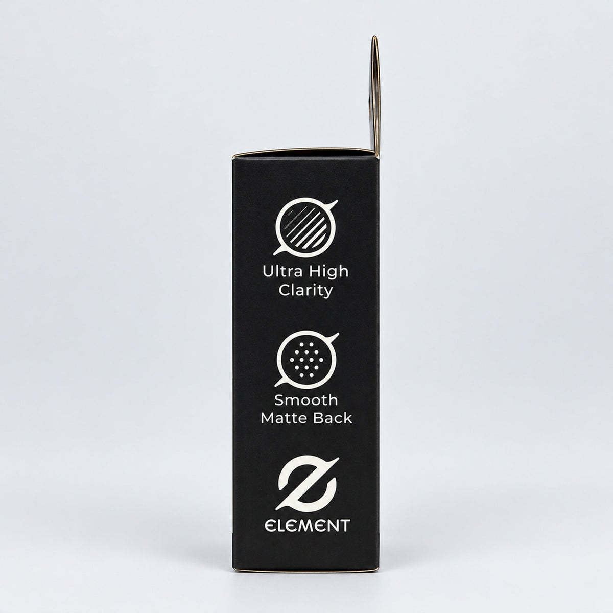 Element sleeve packaging side — Ultra High Clarity and Smooth Matte Back