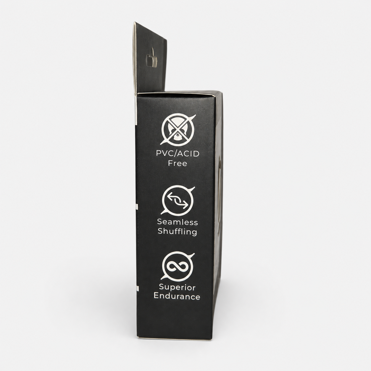 Element matte card sleeves package features side panel